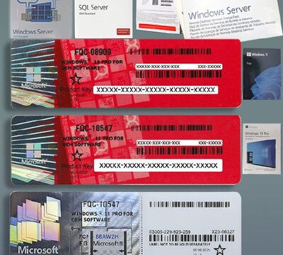 Конверты, наклейки для сборщиков ПО Windows 10/11 Pro OEM