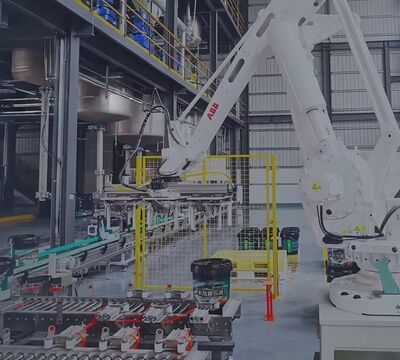 Промышленный робот для укладки мешков - паллетоукладчик