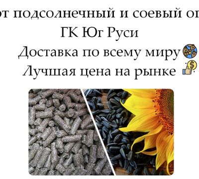 Шрот подсолнечный и соевый оптом от производителя ГК Юг Руси