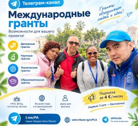 Открыт телеграм-канал по международным грантам.